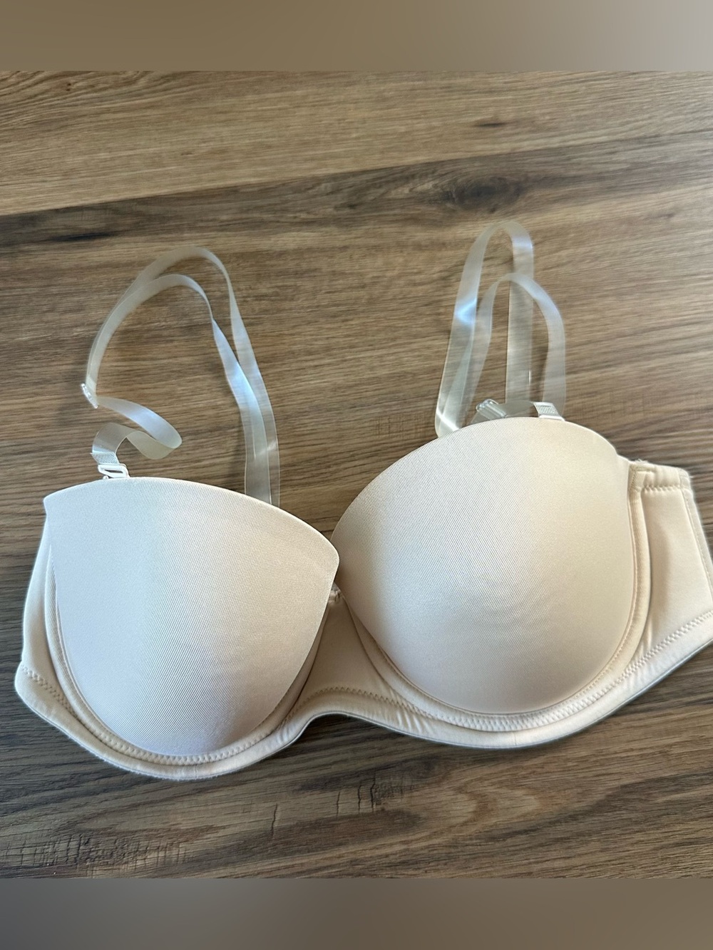 Wacoal Beige Red Carpet Strapless Underwire Bra 34D Full Coverage 854119